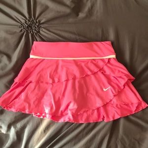 Pink Scalloped Nike Tennis Skirt